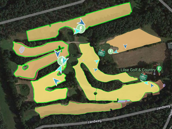 Golf_Bereichssteuerung GPS-Navigation für klare Bereichssteuerung